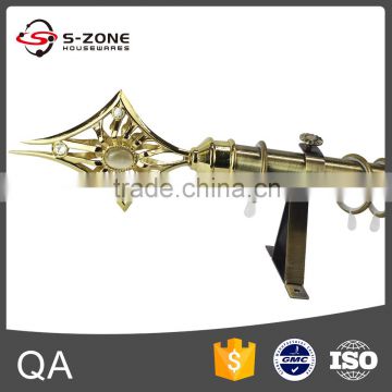 China wholesale plated metal window curtain pole for curtain