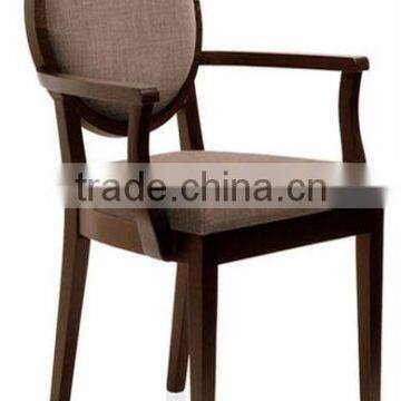 Armed round back dining chair