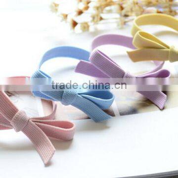 High Quality Candy Color Bowknot Elastic Hair Band