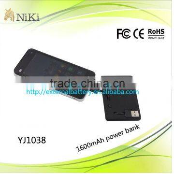 1500mAh micro USB portable power bank charger for mobile phone