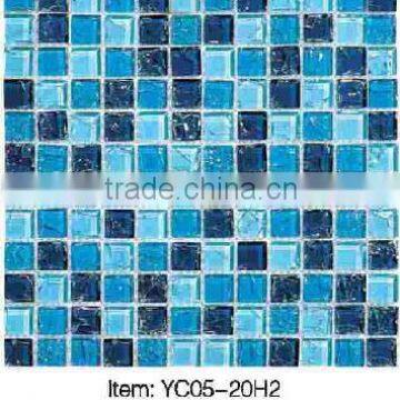 glass mosaic blue mixed dark blue