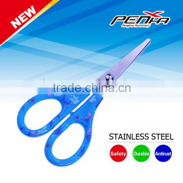 Manufacture colorful handle printing popular school student fancy scissors