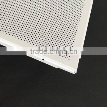 Sound-absorption Acoustic 600x600 Modern Perforated Metal Frame Suspended False Ceiling White Color photo-4