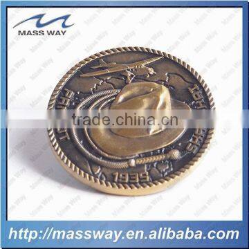 Customized Zinc Alloy Antique Bronze Copper 3D Metal Old Color Coin photo-2