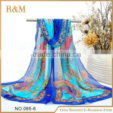 Factory Popular Attractive Style Women Muslim Silk Long Scarf Fastest Delivery photo-5