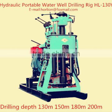 Portable water well drilling rig price with drill bits and drill pipes