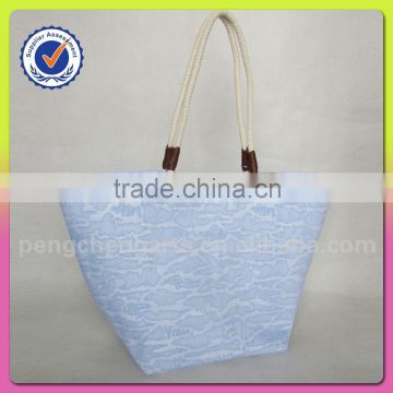 Newest fashion tote bag and polyester elegant designer bag ladies handbag wholesale