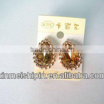 fashion crystal earring stud,charm Tear drops starlight feature E059-1