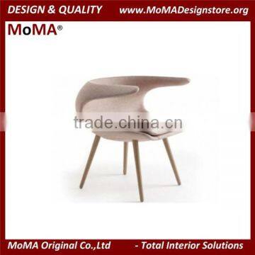 MA-MD149 Dining Chair Wing Chair With Wood Legs