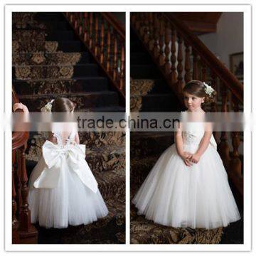 (MY2602) MARRY YOU 2016 Lovely Spaghetti Strap Full-length Vintage Lace Flower Girl Dress For Wedding                        
                                                Quality Choice