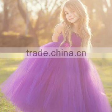 (MY2589) MARRY YOU New Children Wedding Dress Spaghetti Strap Purple Full-lenghth Ball Gown Flower Girl Dress Patterns