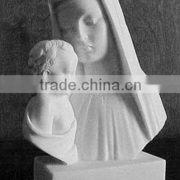 Virgin Maria and son stone bust DSF-C033