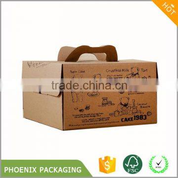 Manufacturer kraft cake food box packaging for wholesale