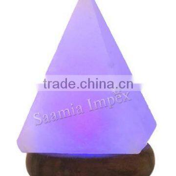 White USB Salt Lamp Pyramid