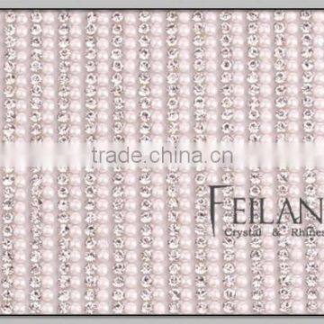 Wonderful crystal rhinestone triming mesh