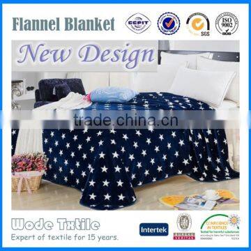 BSCI Home Textile Custom Design Printed Flannel Blankets/100% Polyester Soft Mink Flannel Thermal Blanket Printed