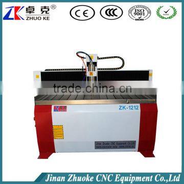 Jinan Advertising CNC Router Machine For Wood Acrylic With Water Slot For Aluminum ZK-1212 With 3.2KW Water Cooling Spindle