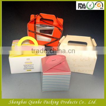 Elegant foldable craft carton cake custom box