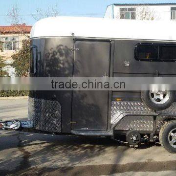 Straight load 2 horse float trailers with cameras