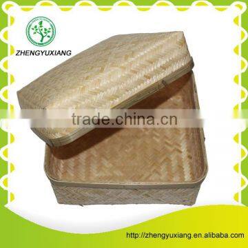 High quality bamboo weaving storage basket with lid