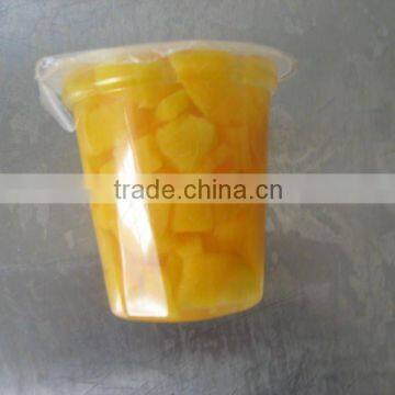 Canned fresh fruits plastic cup