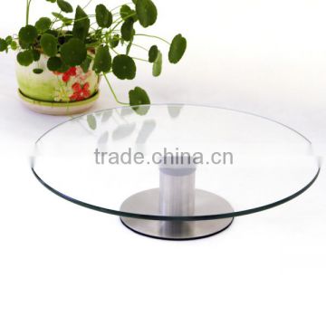 D30cm rotating tray clear tempered glass lazy susan