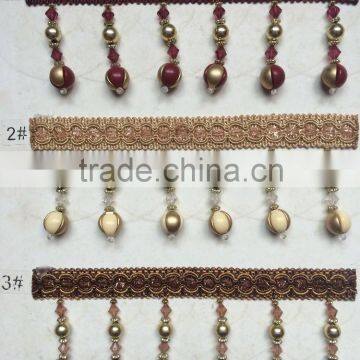 [YZLACE] Tassels Lace Curtains Wholesale 10086