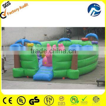 2014 hot sell green indoor inflatable bouncer