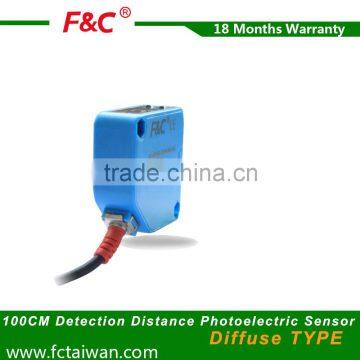 F&C 40cm detection distance rectangular diffuse photoelectric sensor