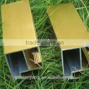 Golden polish anodized aluminum extrusion profile for windows and doors