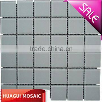 Wading pool glass mosaic tile with white color HG-448011