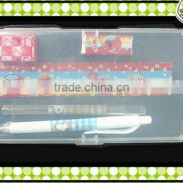 Eraser , Pencil , Plastic Ruler PP Stationery Case