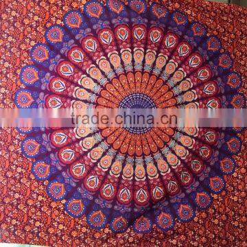Ethnic Gypsy Hippie Psychedelic Mandala Tapestry Cotton Throw Cover Dorm Decor Indian Printed Bedsheets