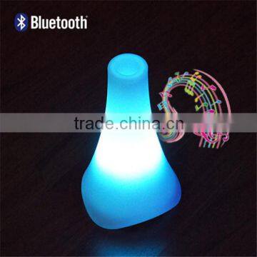 2013 PE plastic Portable Mini bluetooth rohs speaker with Hands free calls led light remote control