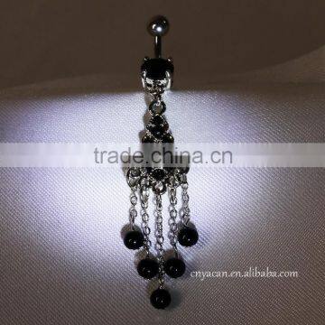 Stainless Steel Body Jewelry Dangling Pearl Beads Sterilized Body Jewelry Piercing