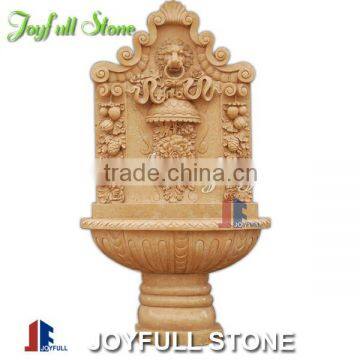 Yellow Marble Wall Stone Fountains