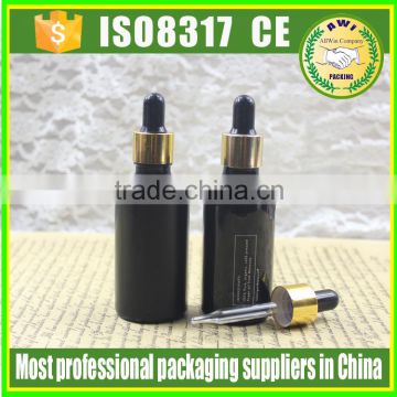 empty black matte child proof glass dropper bottles 50ml for e liquid wholesale