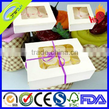 cardboard food packaging boxes with window and divider