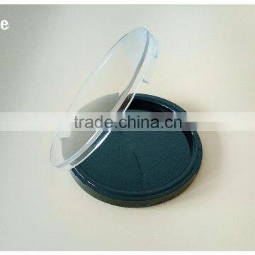 Empty compact powder case with transparent cover