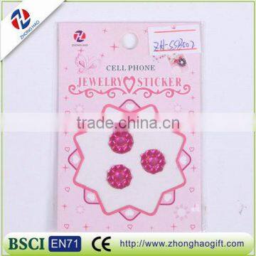 diamond home button sticker for mobile phone