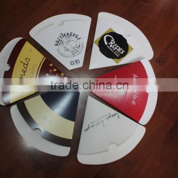 WHITE FOOD GRADE CREPE HOLDERS WITH LOGO PRINTED AND PE COATING