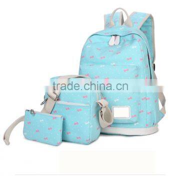 Canvas Young School Bag, 3pcs School Bag Set photo-3