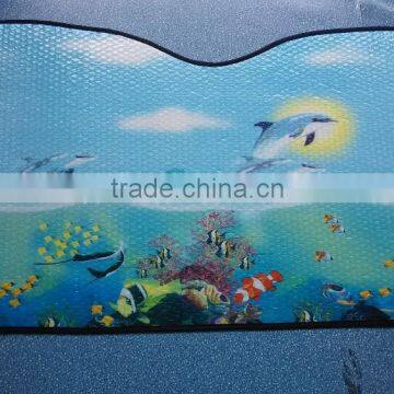 PE promotional car sunshade for front window