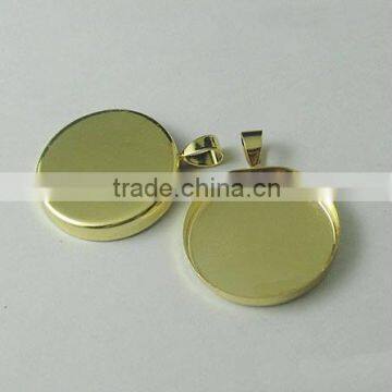 Cheap Price Wholesale Cabochon Pendant /Copper Plated Jewelry Base Pendants For Engraving And Laser