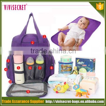 China oem supplier 2016 new products nappy bag organiser backpack baby bag