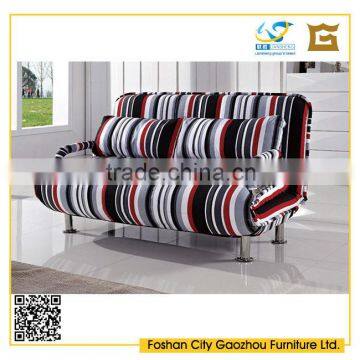 Modern stripe fabric recliner sofa cum bed one person sofa bed furniture