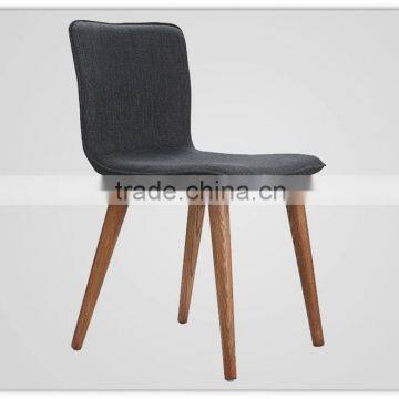 black fabric wooden dining chairs