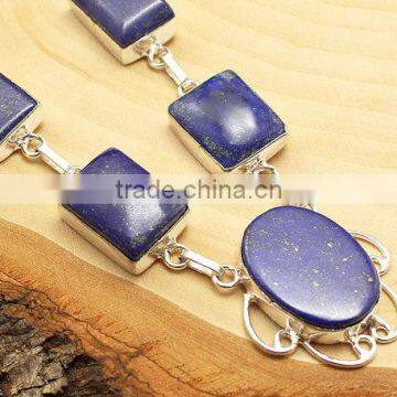 falak gems Silver Lapis Lazuli Necklace, Gemstone Necklace