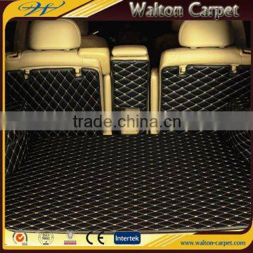 Black leather durable eco-friendly trunk carpet automobile interior accessories