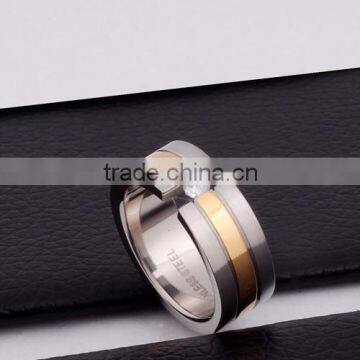 Fashion Cute Stainless Steel Rose Gold Diamond Ring photo-6